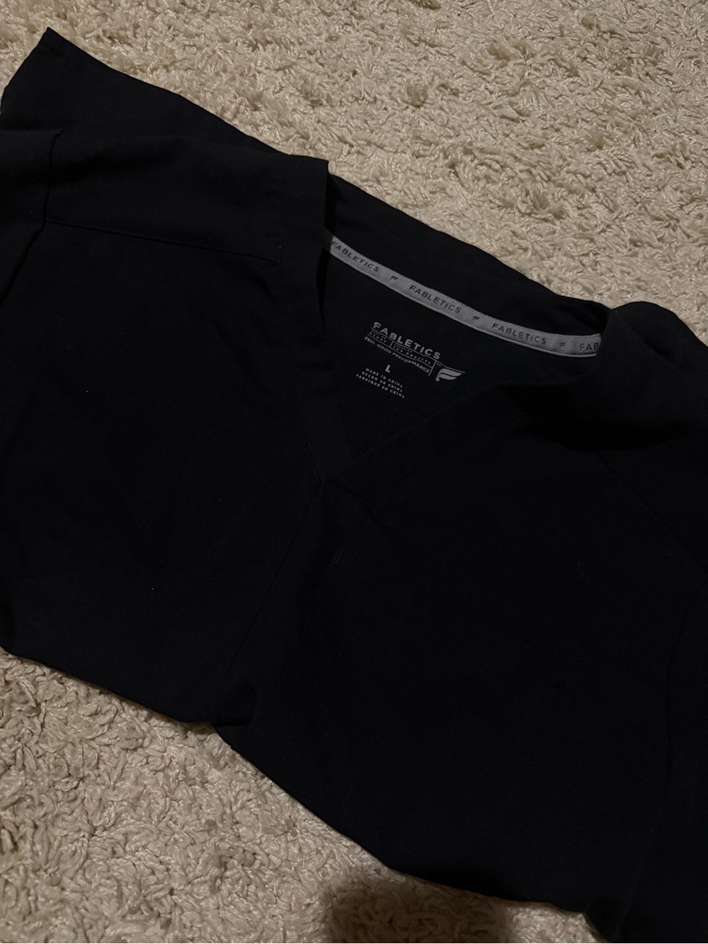 Fabletics Black V-Neck Top and Drawstring Pants Set - Picture 4 of 8